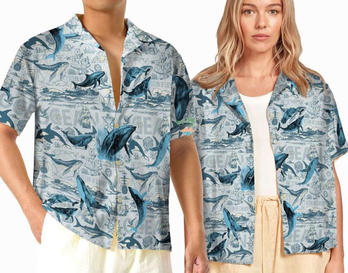 Whale Shark Hawaiian Shirt, Ocean Life Lover Hawaii Shirt 2