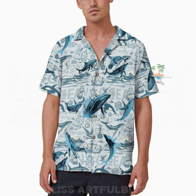 Whale Shark Hawaiian Shirt, Ocean Life Lover Hawaii Shirt 4