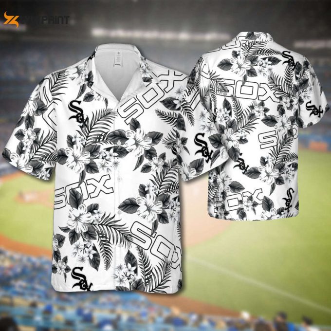 White Sox Baseball Hawaiian Flowers Pattern, Los Angeles Baseball Hawaiian Shirt For Men Women 1