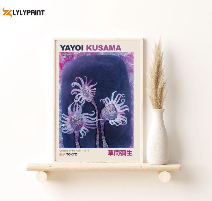 Yayoi Kusama Queens Of The Night, Yayoi Kusama Poster, Giclee Wall Art, Exhibition Poster, Museum Poster 2