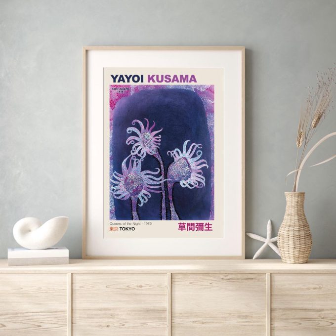 Yayoi Kusama Queens Of The Night, Yayoi Kusama Poster, Giclee Wall Art, Exhibition Poster, Museum Poster 4