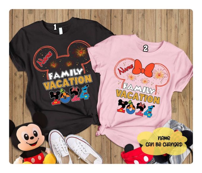 2024 Disneyland Family Vacation Matching Shirt - Mickey Minnie Tee Magic Kingdom - Happiest Place On Earth 3