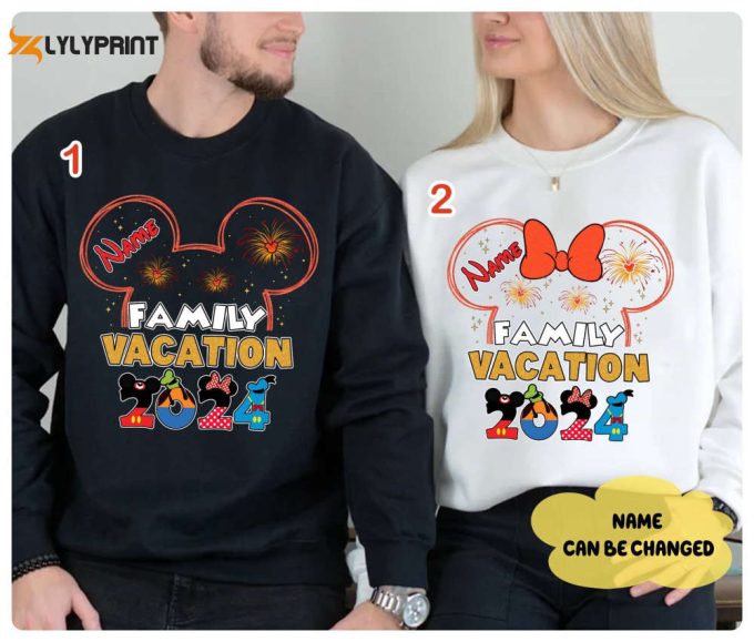 2024 Disneyland Family Vacation Matching Shirt - Mickey Minnie Tee Magic Kingdom - Happiest Place On Earth 1