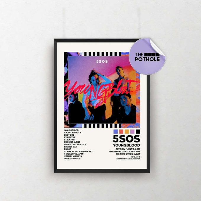 5 Seconds Of Summer Posters / Youngblood Poster, Album Cover Poster / Poster Print Wall Art / Custom Poster, Youngblood, Tpwk, 5Sos, Calm 2