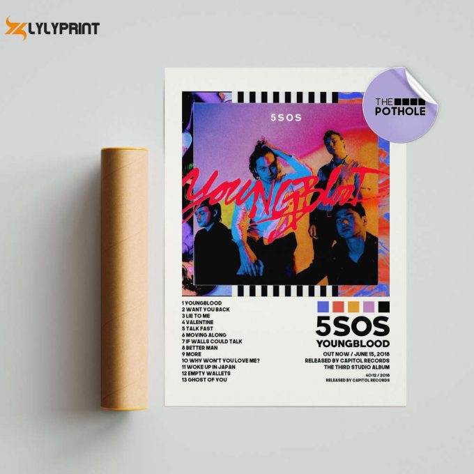 5 Seconds Of Summer Posters / Youngblood Poster, Album Cover Poster / Poster Print Wall Art / Custom Poster, Youngblood, Tpwk, 5Sos, Calm 1