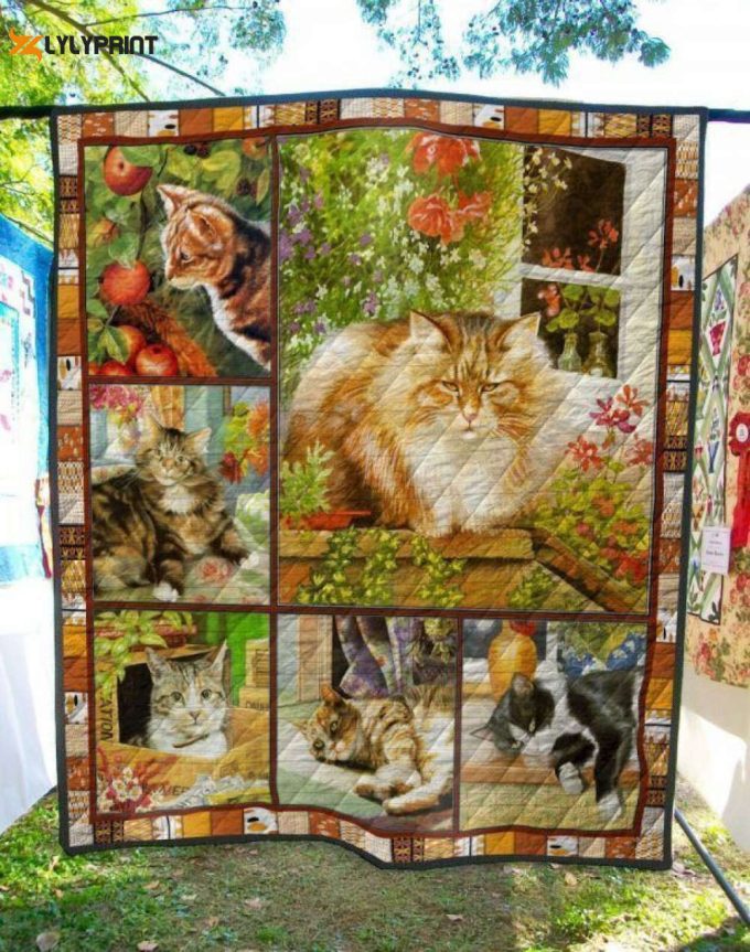 A Big Cat 3D Customized Quilt 1