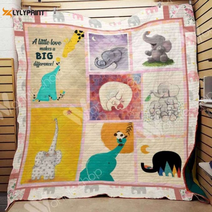 A Little Love Makes A Big Difference 3D Customized Quilt 1