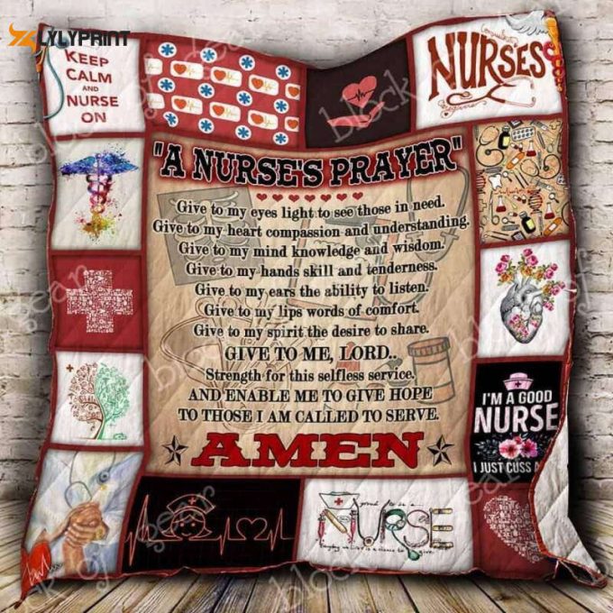 A Nurses Prayer 3D Customized Quilt 1
