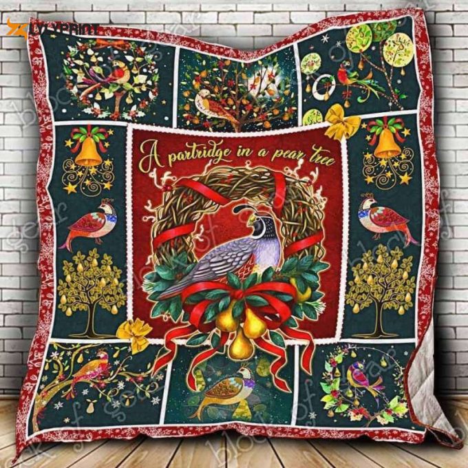 A Partridge In A Pear Tree 3D Customized Quilt 1