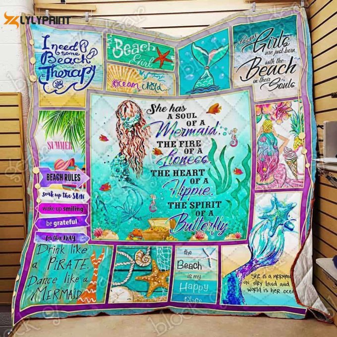 A Soul Of A Mermaid 3D Customized Quilt 1