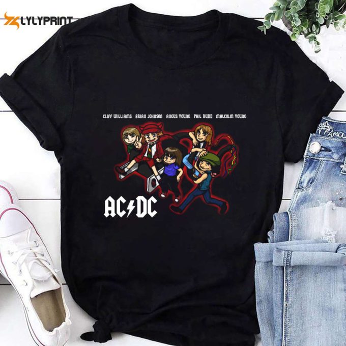 Ac/Dc Band Members T-Shirt, Acdc Shirt Fan Gifts, Acdc Graphic Tee, Acdc Vintage Shirt, Acdc Band Shirt, Acdc Tour Shirt, Acdc Gifts 1