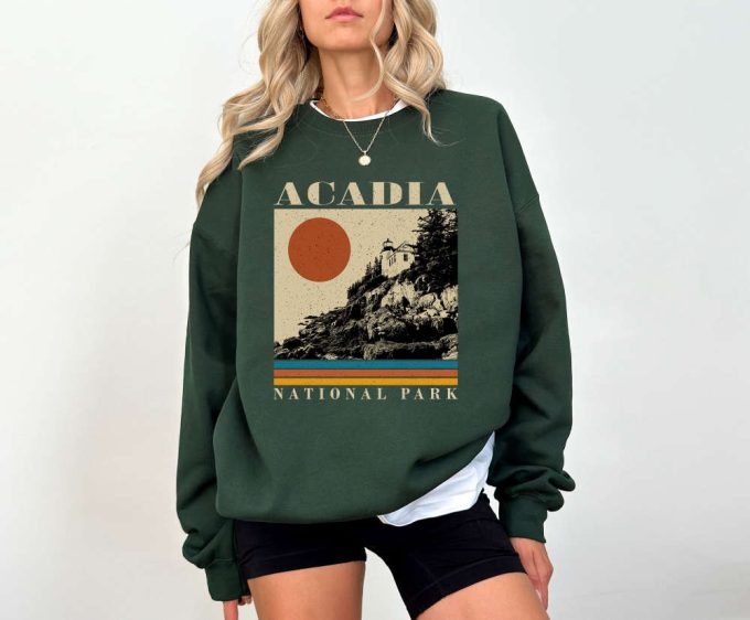 Acadia National Park Shirt: Vintage Retro Sweatshirt &Amp; Hoodie 4