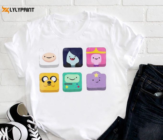 Adventure Time Cute Icon T-Shirt, Adventure Time Shirt Fan Gift, For Men Women 1