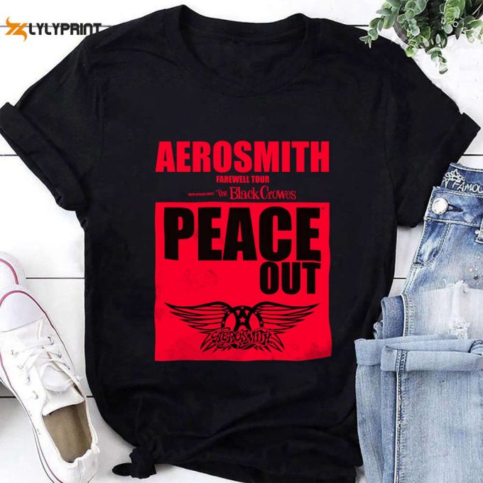 Aerosmith Peace Out Farewell Tour Shirt, Aerosmith Peace Out Tour Shirt, For Men Women 1