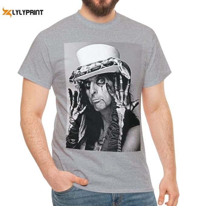 Alice Cooper Tee, Unisex T-Shirt, Alice Cooper With Python, 1987, Hard Rock, Shock Rock, Alice Cooper Print, Rock Legend, Alice Cooper Gift 1