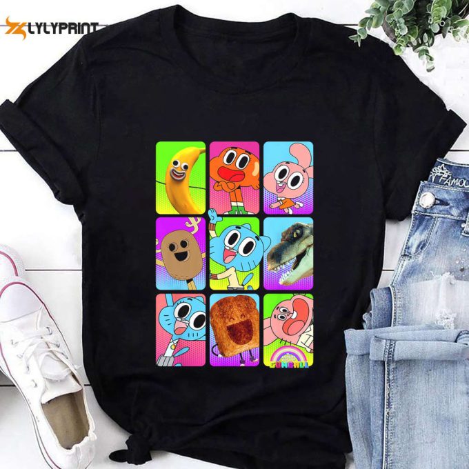 Amazing World Of Gumball Cast Pictures Graphic T-Shirt, For Men Women 1