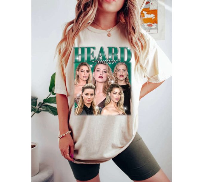 Amber Heard T-Shirt Amber Heard Shirt Amber Heard Tees Amber Heard Sweater Super Star Unisex T-Shirt Actress T-Shirt 3