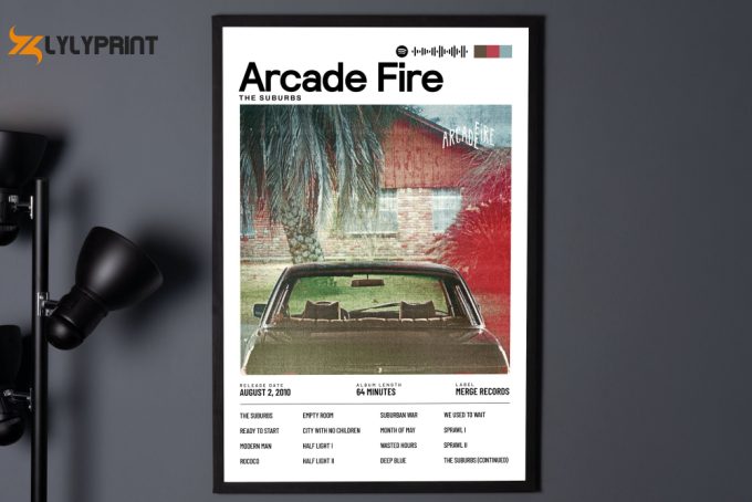 Arcade Fire Poster, The Suburbs Album, Arcade Fire Gifts, Arcade Fire Poster Wall Art, Bedroom Posters, Arcade Fire The Suburbs 1