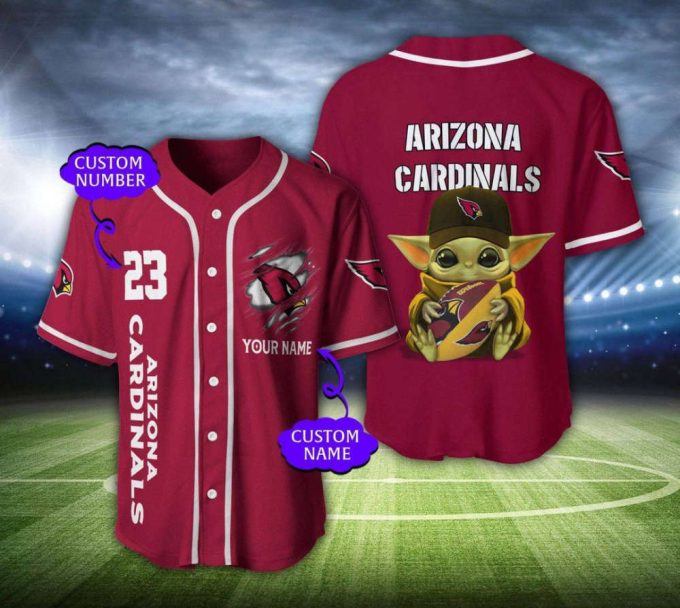 Arizona Cardinals Personalized Baseball Jersey 2