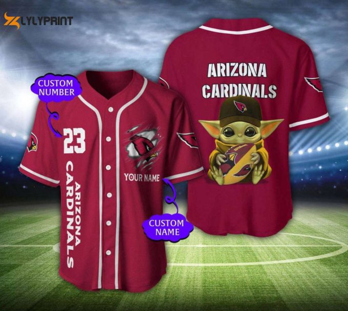 Arizona Cardinals Personalized Baseball Jersey 1