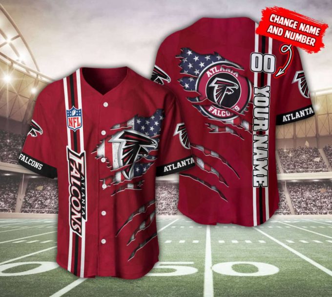 Atlanta Falcons Personalized Baseball Jersey Gift For Men Women 2