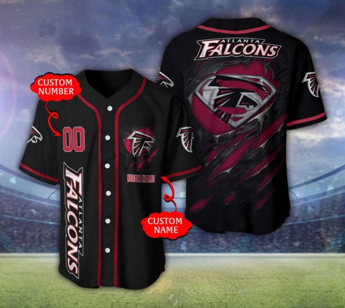 Atlanta Falcons Personalized Baseball Jersey Fan Gifts 2