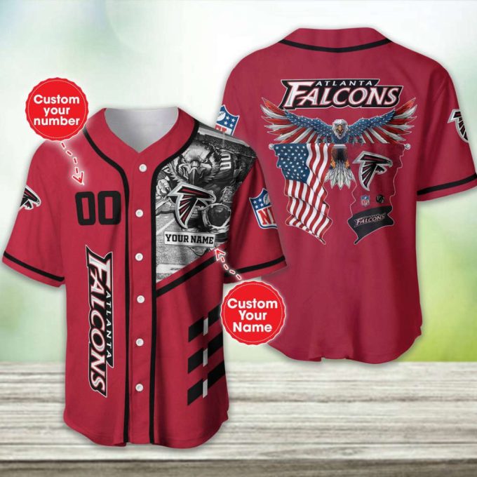 Atlanta Falcons Personalized Baseball Jersey 2