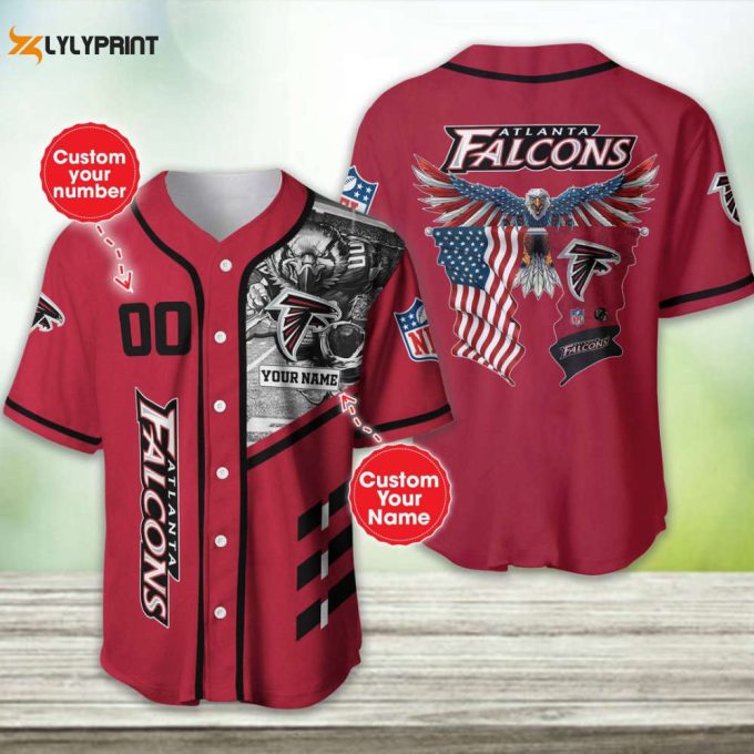 Atlanta Falcons Personalized Baseball Jersey 1