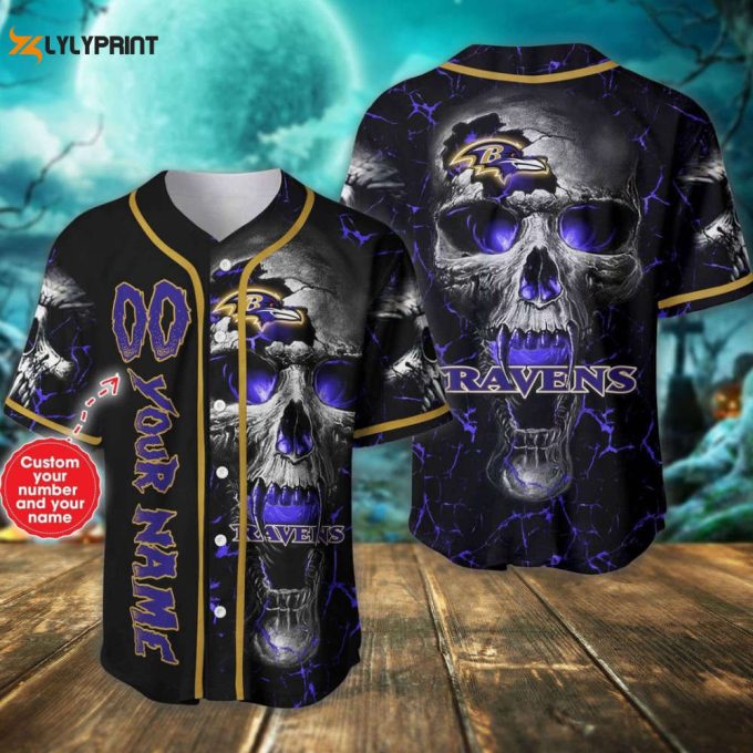 Baltimore Ravens Personalized Baseball Jersey 1