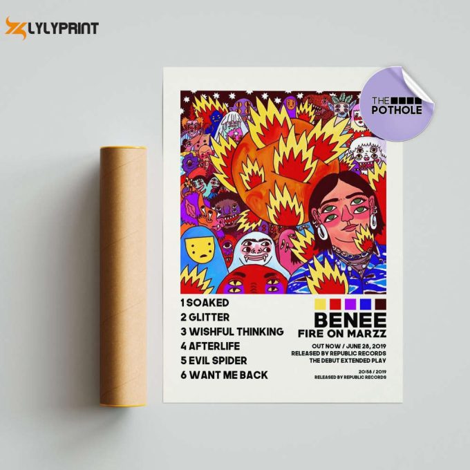 Benee Posters, Fire On Marzz Poster, Benee, Fire On Marzz, Album Cover Poster, Poster Print Wall Art, Custom Poster, Tracklist Poster 1