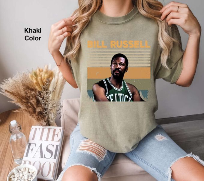 Vintage Bill Russell T-Shirt: Funny Basketball Fan Lover Shirt Gift Tee For 2024 Friends 4