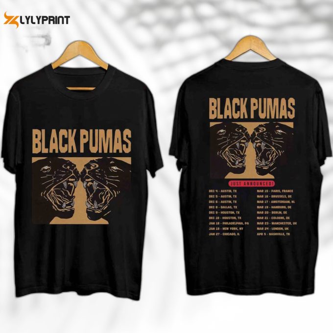 Black Pumas 2023 2024 Tour Shirt, Black Pumas Band Fan Shirt, Black Pumas Tour Shirt For Fan, Black Pumas Shirt Gift 1