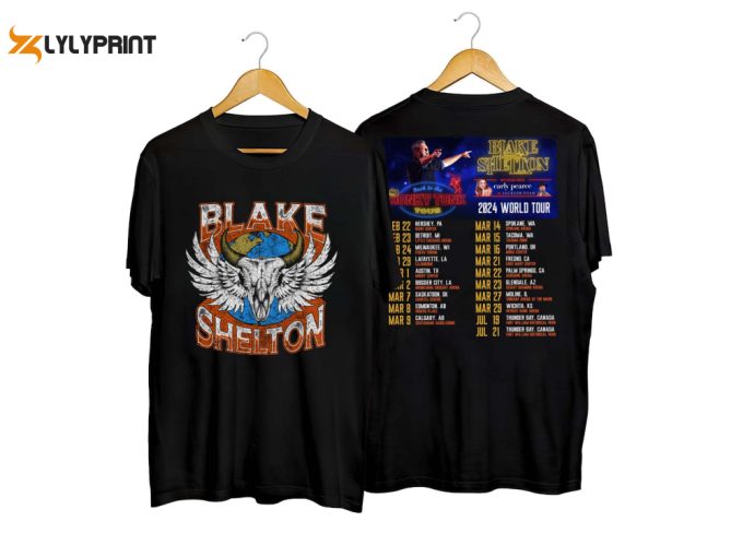 Blake Shelton 2024 Back To The Honky Tonk Tour Shirt, Blake Shelton Fan Sweatshirt, Blake Shelton 2024 Concert Hoodie, Blake Shelton Country 1