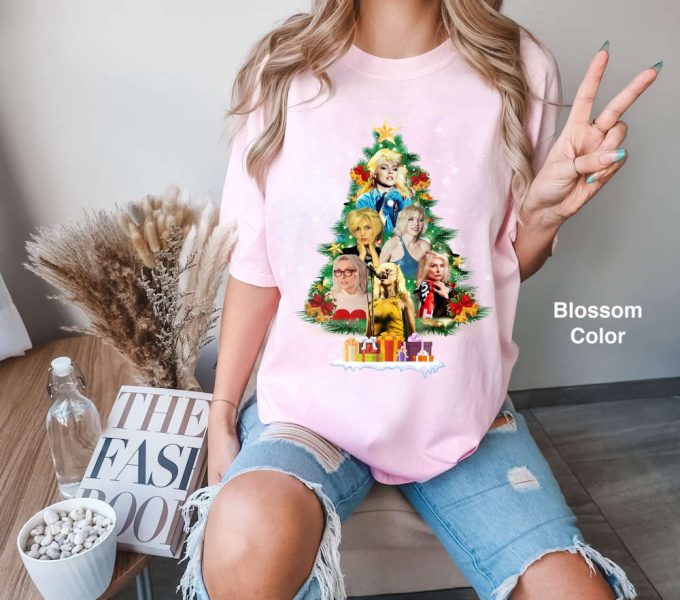 Blondie Christmas Tree Comfort Colors Shirt, Funny Christmas Shirt, Blondie Shirt, Gift For Fan Lover, Gift Tee For You And Friends 2024 4
