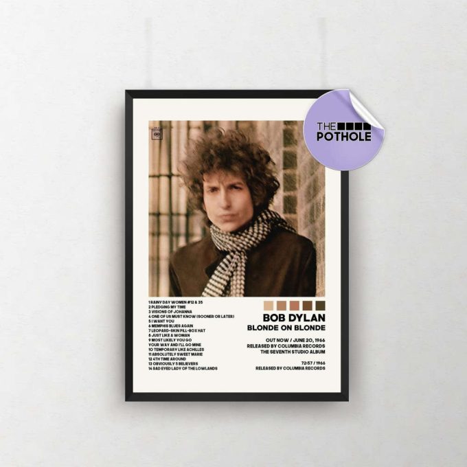 Bob Dylan Posters / Blonde On Blonde Poster / Album Cover Poster, Poster Print Wall Art, Custom Poster, Bob Dylan, Blonde On Blonde 2