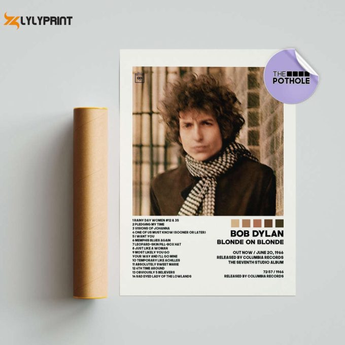 Bob Dylan Posters / Blonde On Blonde Poster / Album Cover Poster, Poster Print Wall Art, Custom Poster, Bob Dylan, Blonde On Blonde 1