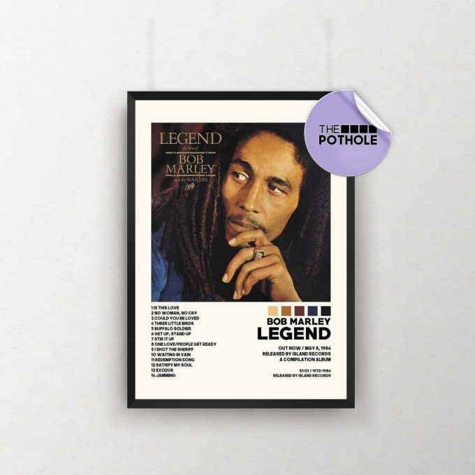 Bob Marley Posters /Legend Poster / Album Cover Poster, Poster Print Wall Art, Custom Poster, Home Decor, Bob Marley 2