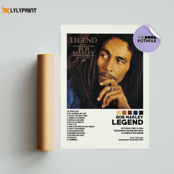 Bob Marley Posters /Legend Poster / Album Cover Poster, Poster Print Wall Art, Custom Poster, Home Decor, Bob Marley 1