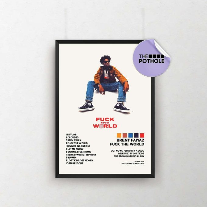 Brent Faiyaz Posters / Fuck The World Poster, Tracklist Album Cover Poster, Print Wall Art, Custom Poster, Fuck The World, Brent Faiyaz 2