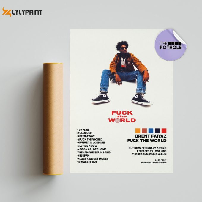 Brent Faiyaz Posters / Fuck The World Poster, Tracklist Album Cover Poster, Print Wall Art, Custom Poster, Fuck The World, Brent Faiyaz 1
