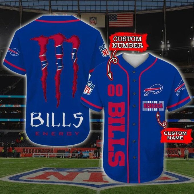 Buffalo Bills Personalized Baseball Jersey Fan Gifts 3