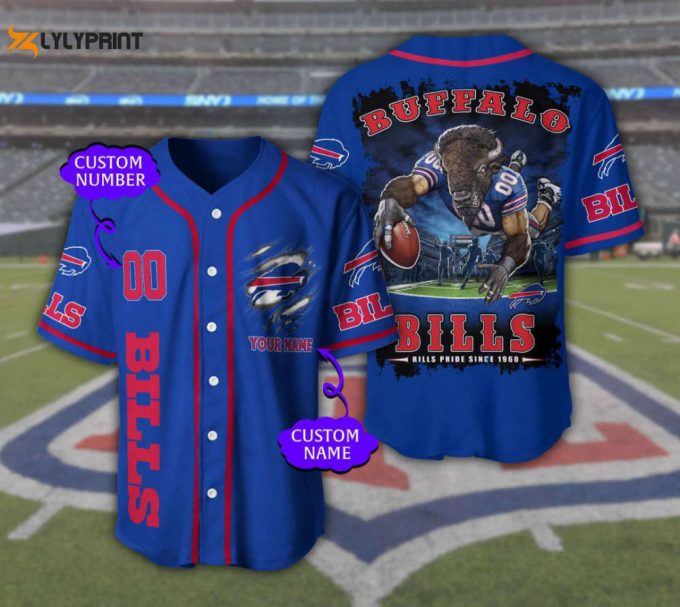 Buffalo Bills Personalized Baseball Jersey Fan Gifts 1