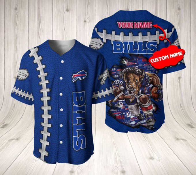 Buffalo Bills Personalized Baseball Jersey 2