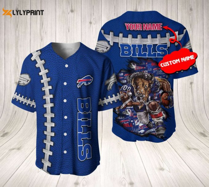 Buffalo Bills Personalized Baseball Jersey 1