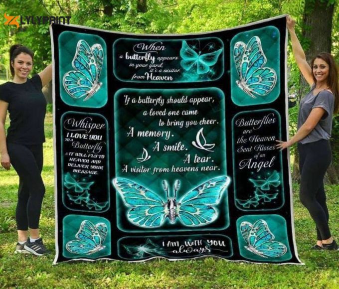 Butterfly Silver A Memory 3D Customized Quilt 1