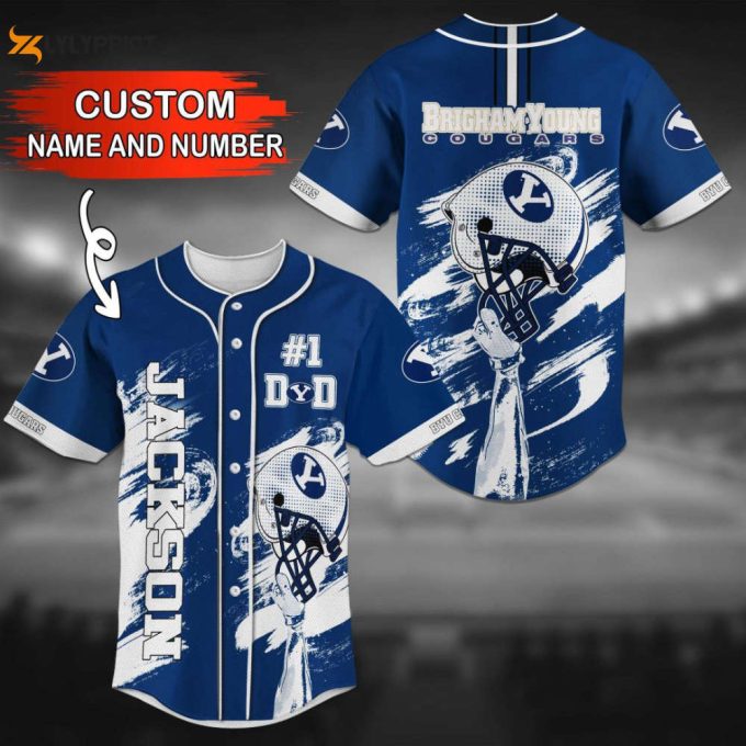 Byu Cougars Personalized Baseball Jersey Bj0272 1