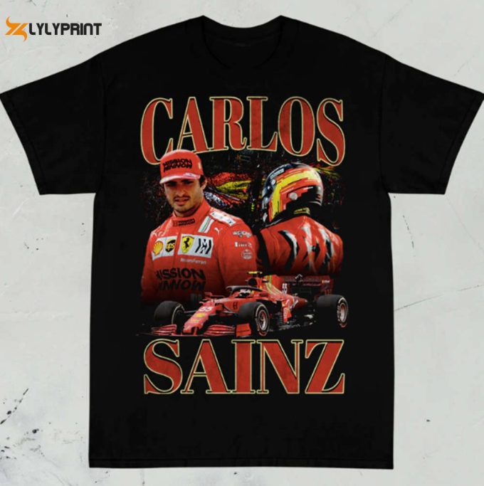 Carlos Sainz Jr. - Scuderia Vintage Inspired F1 Unisex Sweatshirt Shirt, Vintage Bootleg Professional Car Racer Shirt 1