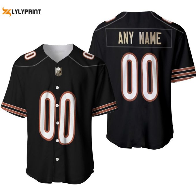 Chicago Bears American Football Team Custom Game Navy Designed Allover Custom Gift For Bears Fans Baseball Jersey Gifts For Fans 1