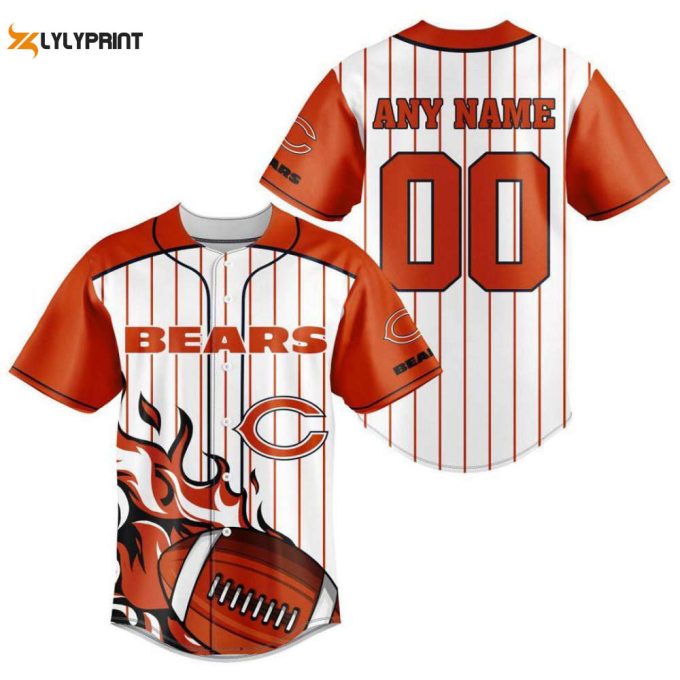 Chicago Bears Personalized Baseball Jersey 1