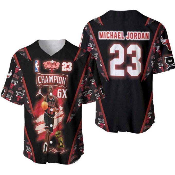 Chicago Bulls Michael Jordan 23 Champion Best Player Baseball Jersey Gifts For Fans 2